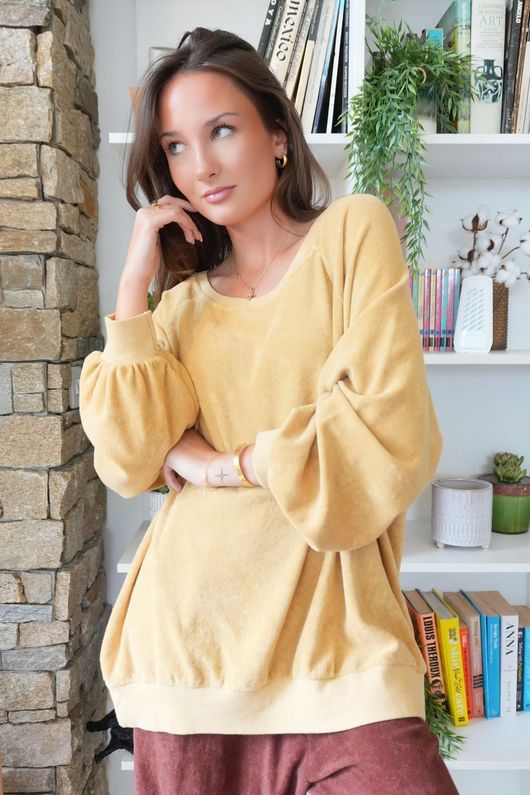 Terry B Classic Sweatshirt Custard